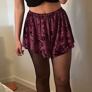 Handmade purple velvet